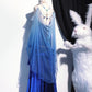 Burgundy/Blue Vintage Delicate Beads Elegant Stunning Long Velvet Ball Gown Evening Gown Party Dress nv4115