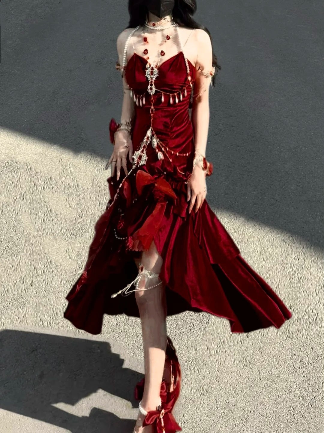 Retro langes Göttinnenkleid, Ballkleid NV6474