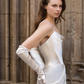 Ivory Strapless Cowl Neck Satin Mermaid Wedding Gown  NV7196
