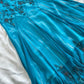 Blue fashion elegant delicate beading spaghetti straps long chiffon elegant ball gown evening dress party dress nv3681