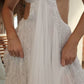 NiceVestidos--White Tulle Exquisite Sparkling Long Prom Dress Ball Gown Wedding Dress NV5842