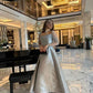 Champagne Gray Elegant Charming Long Ball Gown Evening Dress Party Dress nv2464