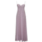 Pink gorgeous shiny spaghetti strap off-shoulder long chiffon prom dress evening dress nv5213