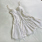 NiceVestidos--Vintage White Lace-Up Pleated Spaghetti Strap Court Style Short Evening Dress  NV5903