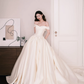 Off The Shoulder Satin Ballgown Wedding Dress Bridal Gown  NV7270