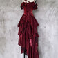 Beautiful Red Elegant Long Mermaid Slim Satin Prom Dress nv4819