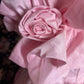 Pink floral beaded princess long satin ball gown evening dress quinceanera dress nv4649