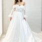 Aline sweetheart neck lace white prom dress, white lace long formal dress nv1532