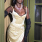 Beige Lace Long Satin Prom Dress Evening Dress Party Dress nv4870