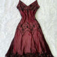 Green vintage A-line halter long chiffon dark pink prom gown, 22nd birthday party dress nv5374