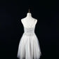 Silver Sequin Lace Tulle Short Homecoming Dress Prom Dress Birthday Dress nv4496