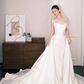 Detachable Train Mermaid Wedding Dress Strapless Satin Bridal Gown  NV7256