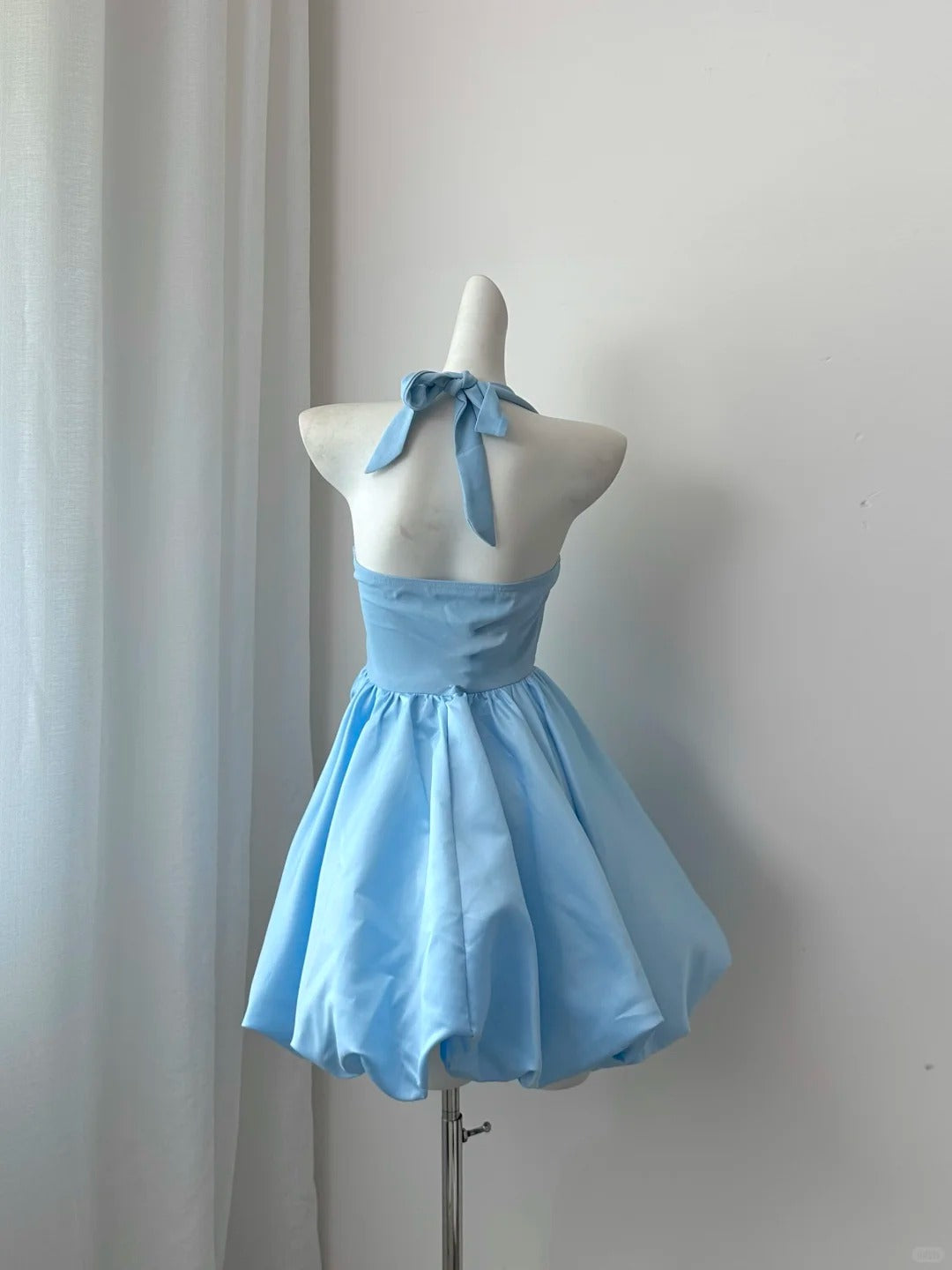 NiceVestidos--Blue satin short homecoming dress Nv5609