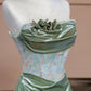 Green Fashion Elegant Floral Mermaid Slim Fit Long Floor Length Ball Gown Evening Gown Party Dress nv4189