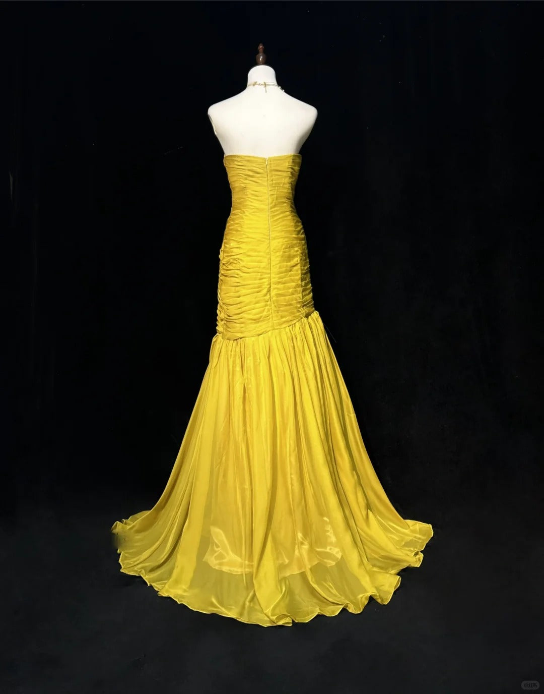 Yellow Elegant Long Tulle Prom Dres Evening Dress nv4926