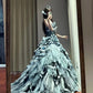 NiceVestidos--Blue vintage exquisite beaded long multi-layer tulle ball gown princess 16th birthday dress fairy tale sea daughter NV5666