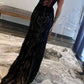 Mermaid Sweetheart Black Corset Prom Dress with Appliques nv1629