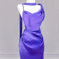 Purple Elegant Backless Long Satin Prom Dress nv4964