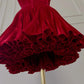 NiceVestidos-_NV Red Velvet Short Birthday Dress Formal Attire NV5938
