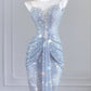 Silver Shiny Long Sequined Prom Dress Evening Dress Party Dress nv4722