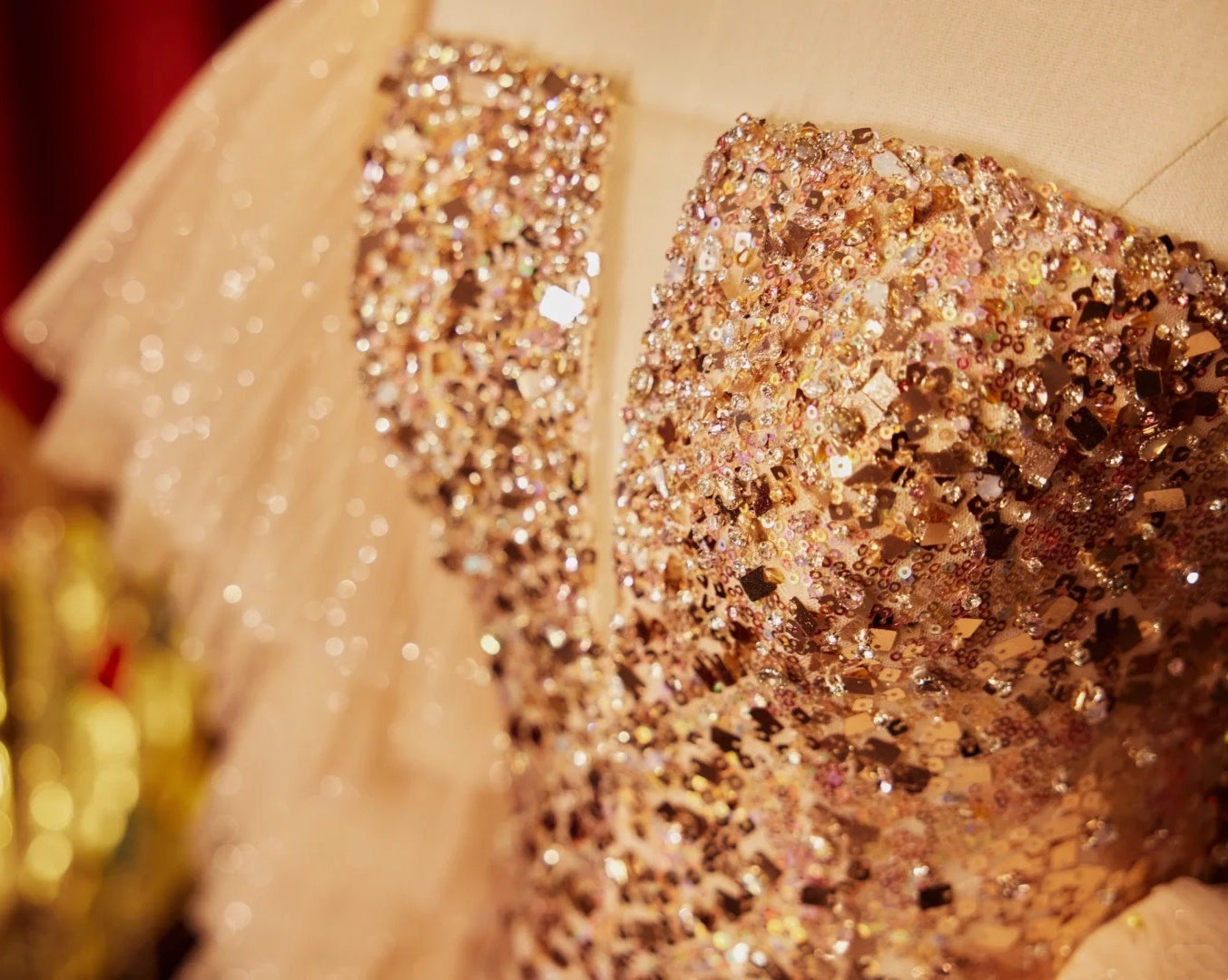 Luxurious, Gorgeous, And Exquisite Long Formal Gold Dress NV6538