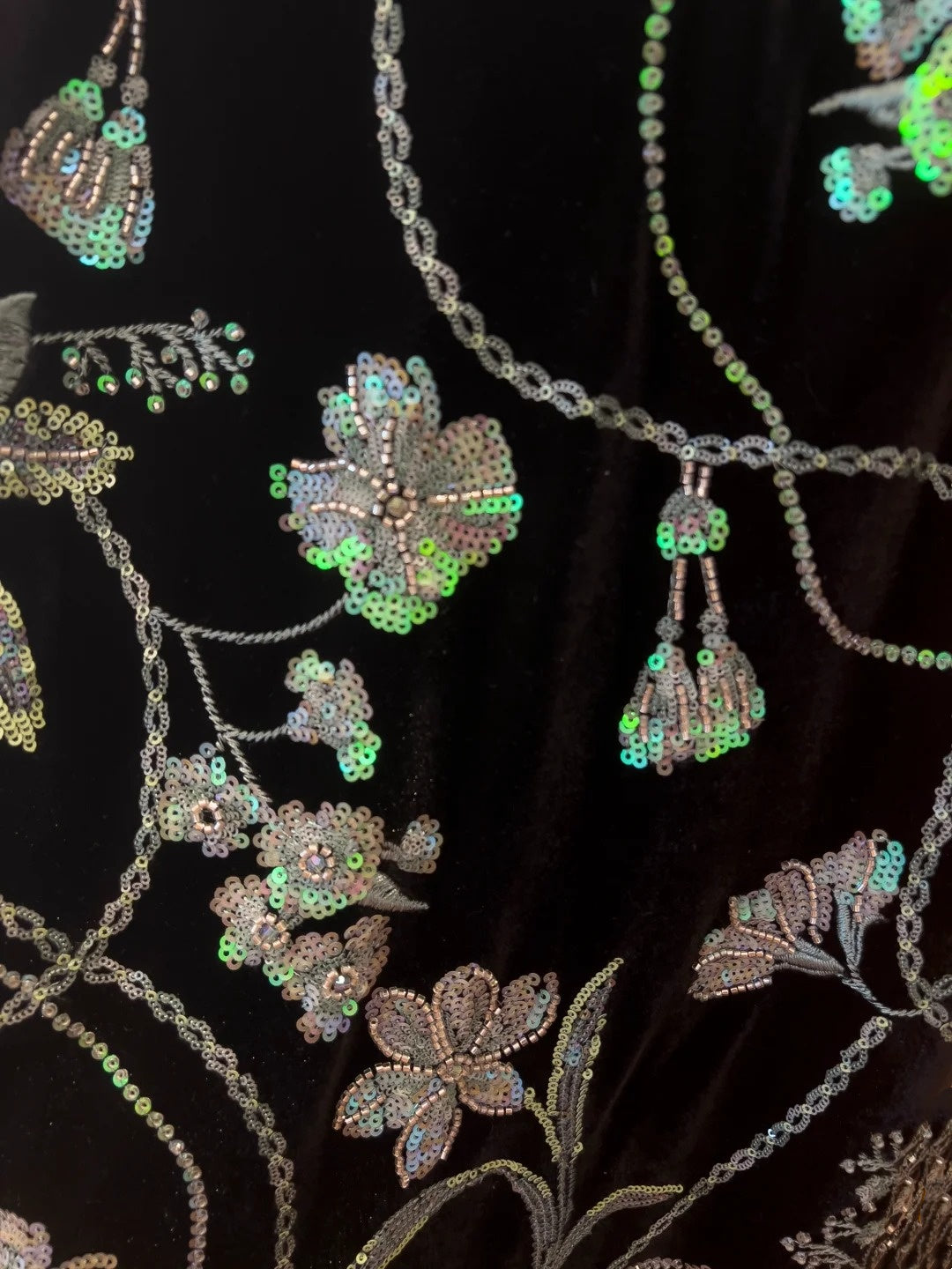 NiceVestidos-_NV Black Floral Long Formal Dress NV5937