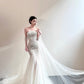Seashell Crystal Mermaid Long Wedding Dress NV6655