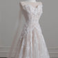 White Elegant Fairy Long Lace Tulle Prom Dress Evening Dress Wedding Dress nv4957