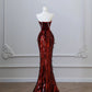 Burgundy gorgeous shiny mermaid elegant long prom dress evening dress graduation dress nv4335