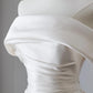 White Mermaid Satin Elegant Long Ball Gown Evening Gown Graduation Gown Wedding Dress nv4334