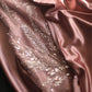 Pink Beaded Elegant Long Satin Floor Length Ball Gown Evening Dress Party Dress nv4187