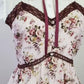 NiceVestidos--Short chiffon homecoming dress for girls, retro floral dress, pastoral retro style NV5660