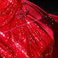 Red shiny elegant sexy long ball gown evening dress party dress nv4684