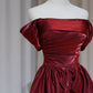 NiceVestidos - Burgunderrotes, elegantes, funkelndes, langes Ballkleid, formelles Kleid NV5990
