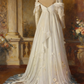 White Long Vintage Wedding Dress For Brides NV6816