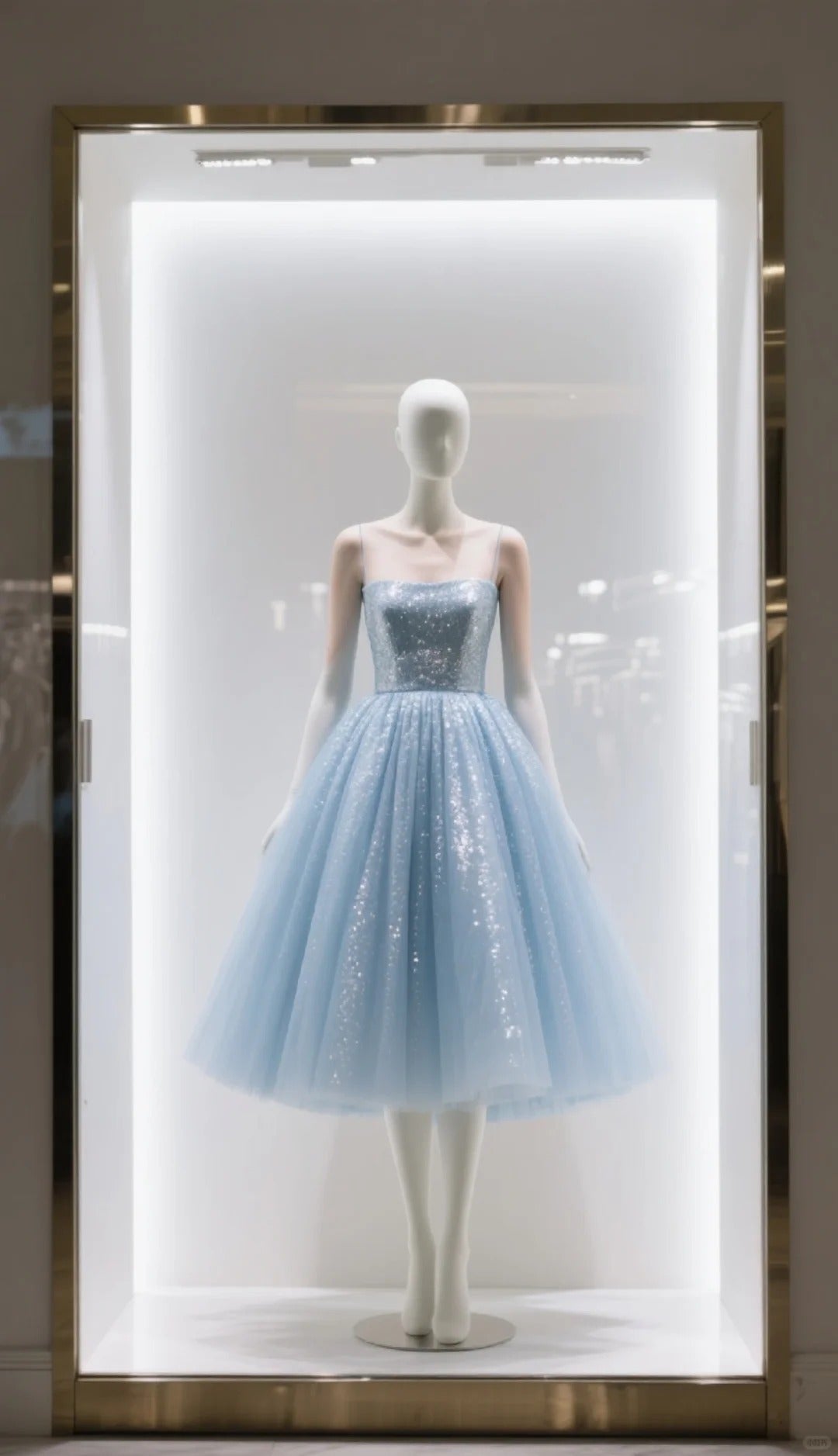 Blue Sparkling Homecoming Dress Elegant Sequined Short Princess Tulle Ball Gown Evening Dress nv4430