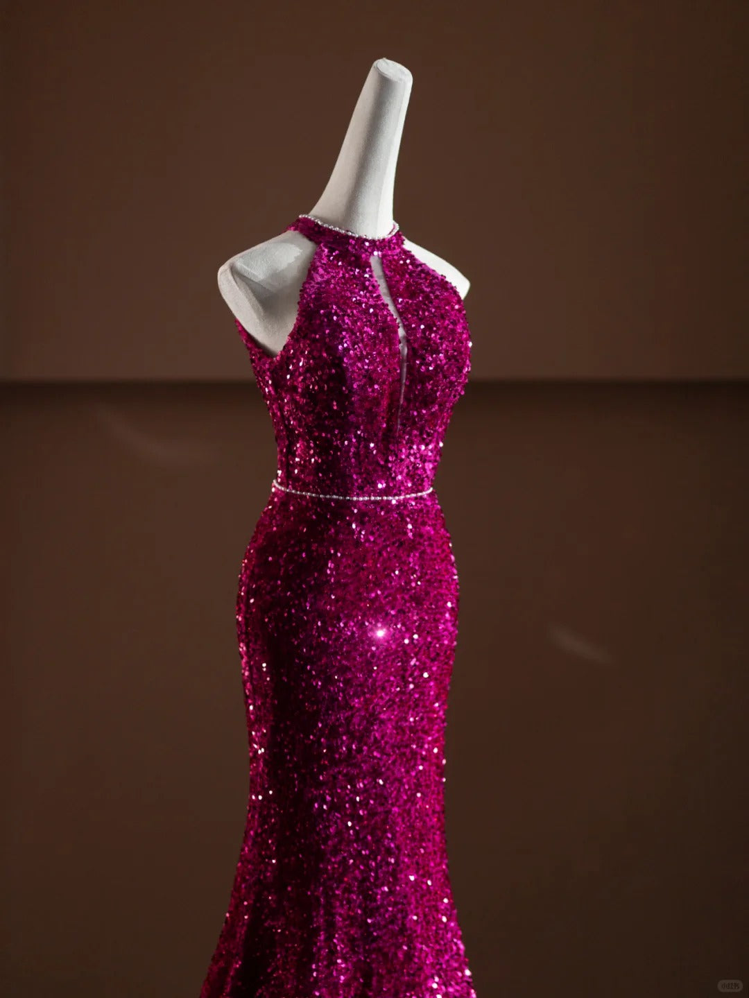 Pink Sparkling Sequined Long Prom Dress Evening Dress Party Dress nv4750