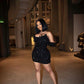 Black stylish elegant sequin short mini party dress prom dress homecoming dress nv2293