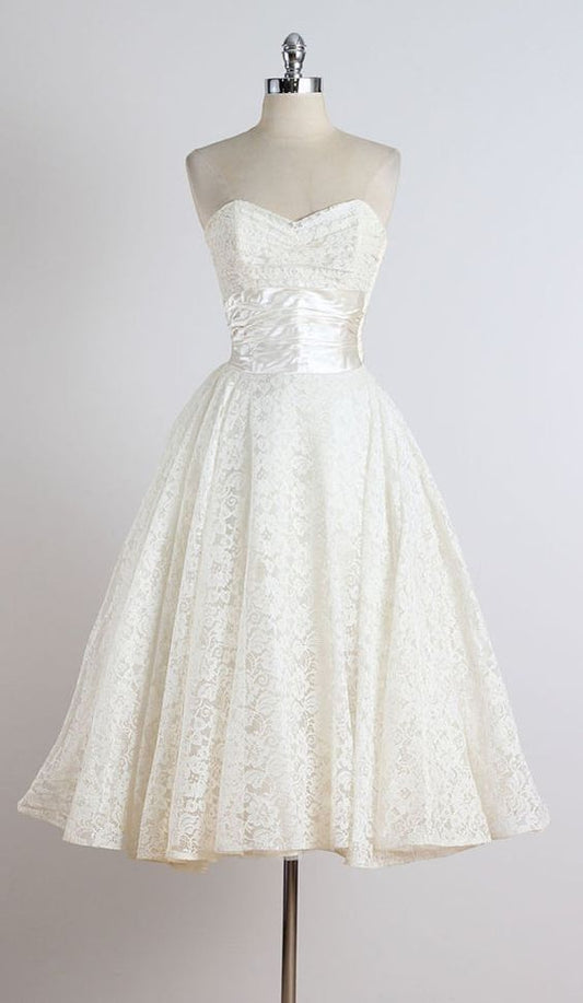 NiceVestidos--White Short Tulle Midi/Crop Homecoming Dress Nv5594