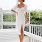 White simple fashion two-way short birthday dress prom dress homecoming dress nv2192