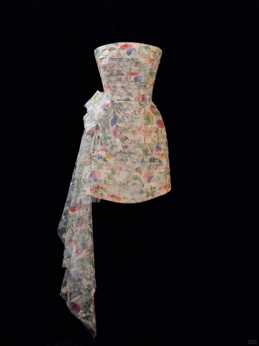 Colorful floral homecoming dresses romantic and chic short party dresses sweet date dresses birthday dresses homecoming dresses nv4259
