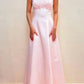 Pink Elegant Fashion Exquisite Floral Embroidery Spaghetti Straps Long Satin Floor Length Ball Gown Evening Dress Party Dress nv3743