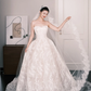 Vintage Lace Ball Gown Wedding Dress Off The Shoulder Long Sleeve Bridal Gown  NV7242