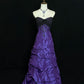 Charming purple exquisite rhinestone taffeta vintage long ball gown nv5147