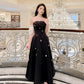 Black gorgeous elegant with rhinestones long ball gown evening dress party dress nv2267