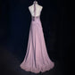 Purple Delicate Beading Elegant Long Tulle Prom Dres Evening Dress nv4925