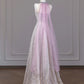 Pink Sparkling Beaded Long Sequined Tulle Prom Dress nv4969