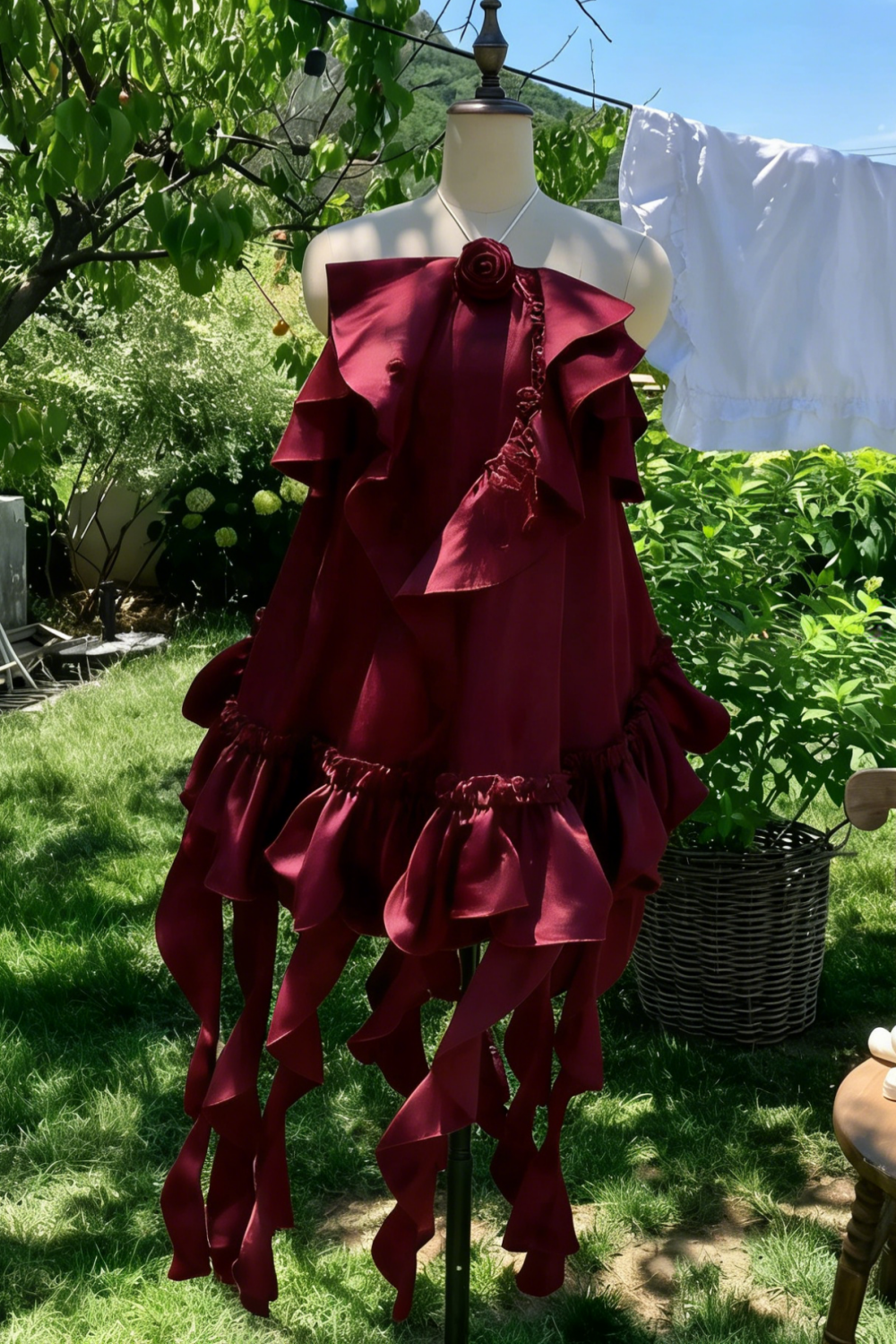 White Sweet Short Chiffon Homecoming Dress Birthday Party Dress nv4938