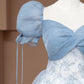 Blue Sweet Floral Elegant Fashion Long Prom Dress Evening Dress Party Dress Girls Dress  nv4745