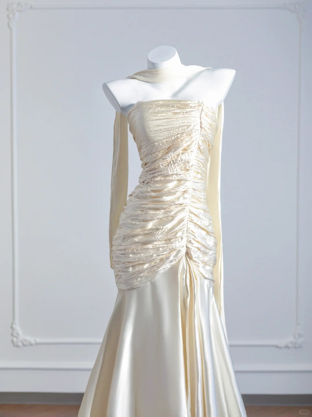 Gold fashion long satin prom dress evening dress party dress nv4723